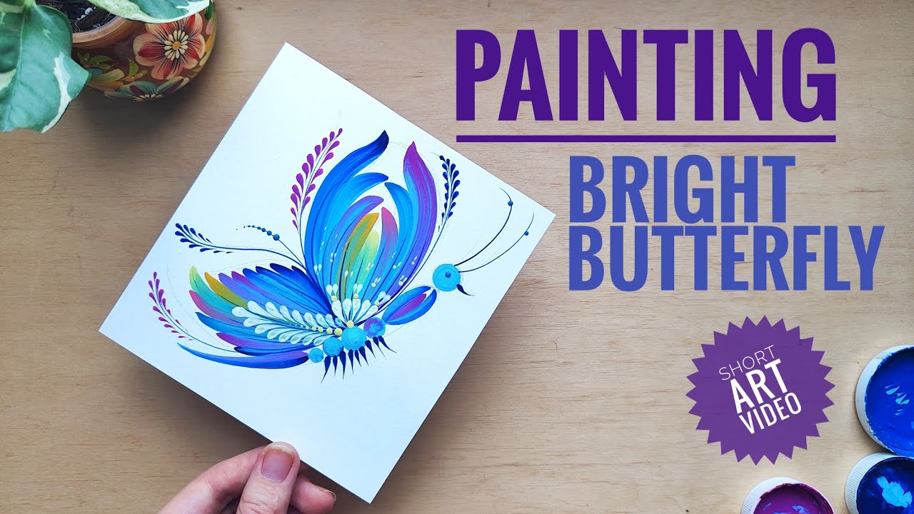 Painting a Bright Butterfly | Short Art Video