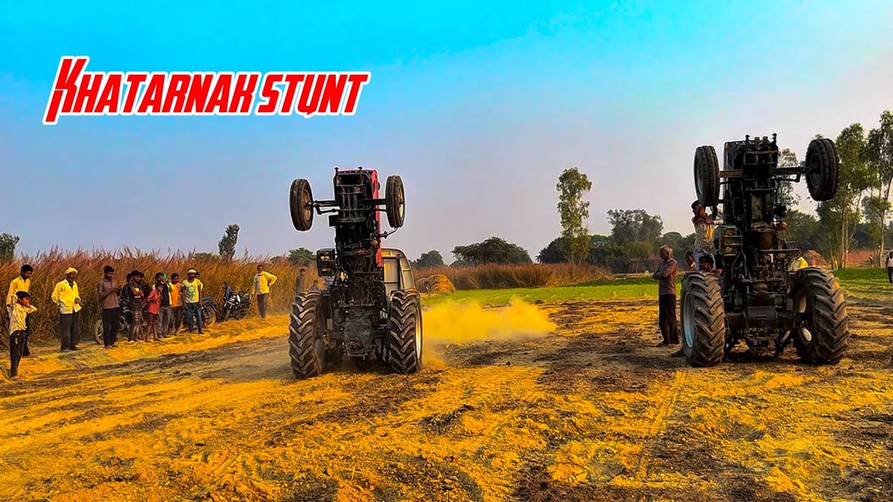 Khatarnak stunt apne dono tractor ki #stunt #king 