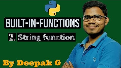 Built in functions | String function | Python | O level | Hindi | English