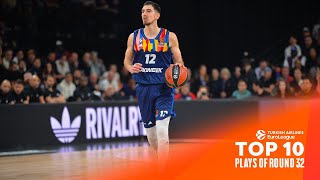 Top 10 Plays | Round 32 | 2023-24 Turkish Airlines EuroLeague screenshot 4