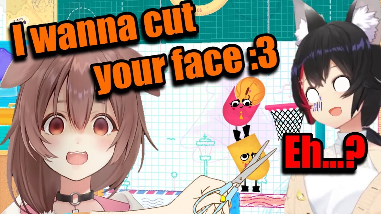 [Hololive] Korone and Mio's Hyper and Adorable Collab - Snipperclips