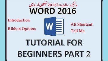 Microsoft Word 2016 Tutorial For Beginners Part-2