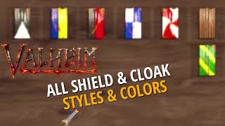 All Shield And Cape Styles (Colors/Patterns) - Valheim