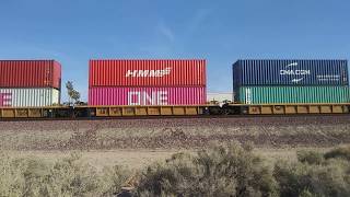 EB UP Port Stack Train Feat Rear DPU At Lenwood CA! #bigbossrailfanner