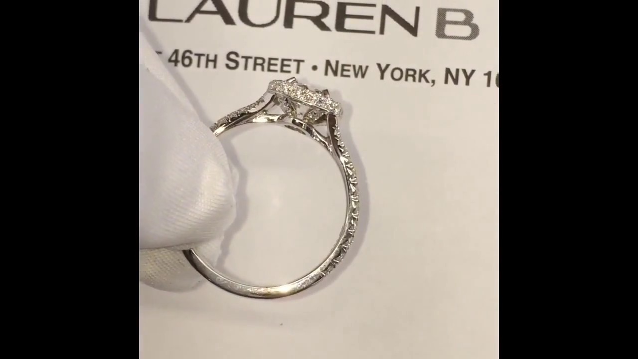 1 carat Round Diamond Halo Engagement Ring