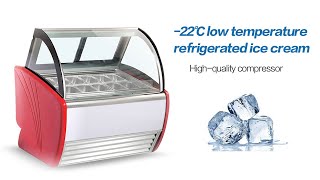 commercial ice cream soft display refrigerator freezer counter top display showcase screenshot 5
