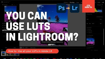 USE LUTs ON PHOTOS: LUTs to Lightroom Profiles