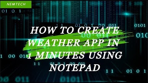 Create Weather App in Just 1 Minute using Notepad! 🌦️