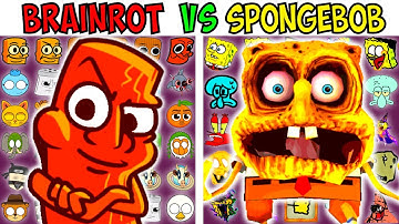 ALL BRAINROT VS SPONGEBOB TEST | FNF Character Test | Gameplay VS Playground