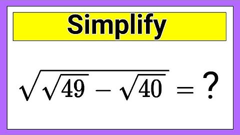 Nice Square Root Simplification Math |Nice Square Root Problems |Olympiad Math |Nitesh Eduworks