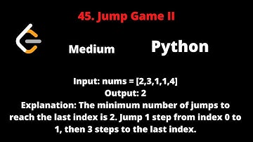 LEETCODE 45 JUMP GAME II PYTHON