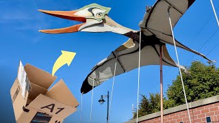 I made a Giant Mechanical Pterosaur out of cardboard!