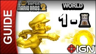 New Super Mario Bros. 2 - Star Coin Guide - World 1-Tower - Walkthrough