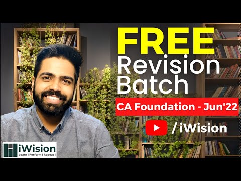 FREE Revision Batch | CA Foundation Accounts JUNE 22 | CA Vipul Dhall