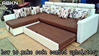 diy sofa comebed L shape upholstery full tutorial new