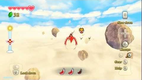 The legend of Zelda Skyward Sword Bird riding Dolphin test