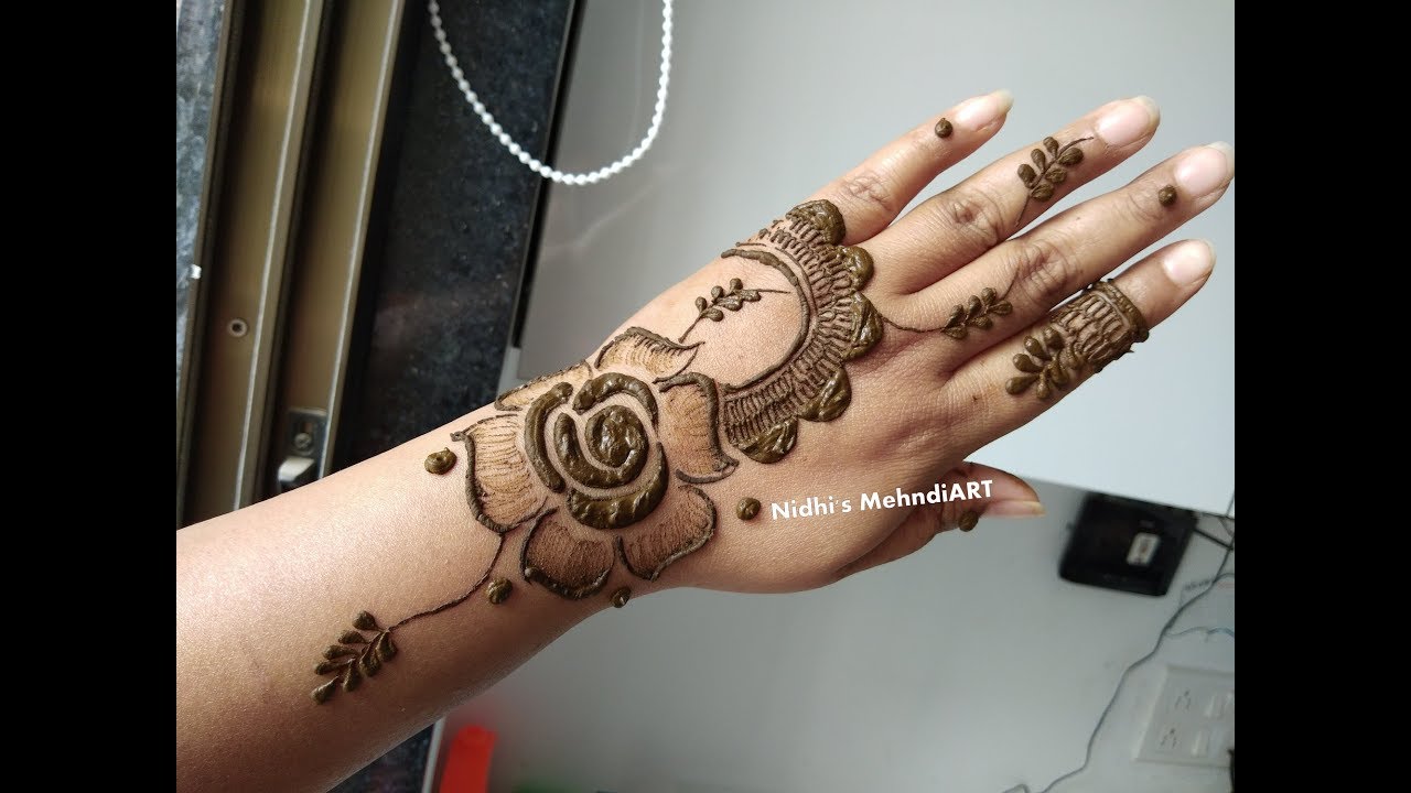 Thick Bold Style Simple Back Hand Mehndi Design Video With Step