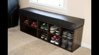 Learn how to make a bench to store your shoes in. This is one of my first furniture projects, but I think it turned out pretty well and I 