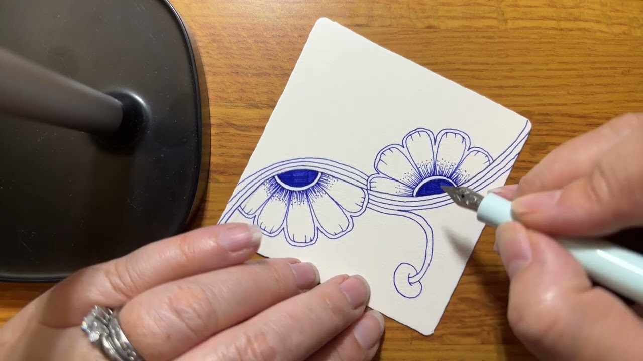 Wave of Henna Drum by AnalisaTangling