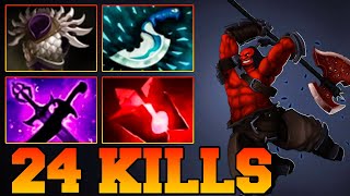 24 Kills Monster Axe Offlane !! Axe Dota 2 Safelane Carry 7.35 Pro Build Guide Gameplay