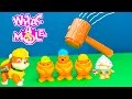 Playing the Whack a Mole Game with Paw Patrol versus Shopkins Toys