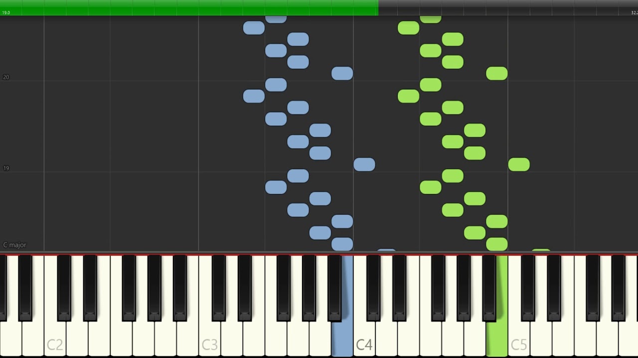 [Piano Tutorial | Synthesia] Exercises Hanon / Упражнение Ганона №  9