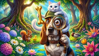The Mystery of the Missing Golden Bone! 🐾 | Funny 3D Animal Detective Cartoon for Kids