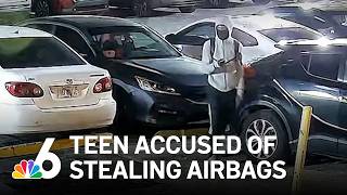 19-year-old accused of stealing airbags from dozens of cars