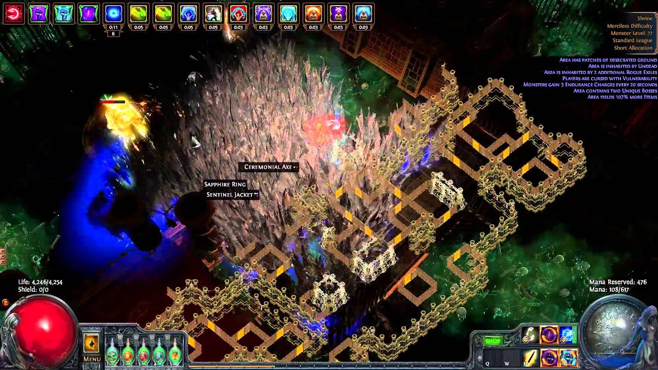 PoE 77 Shrine Double Piety Frost Wall Blaster (ele) YouTube