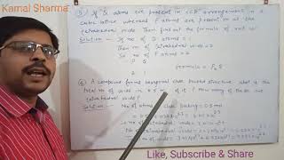 Solid State 5 - Numerical problems 12th Chemistry