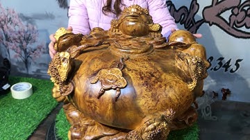 Siêu phẩm ngũ cóc trấn chum nu hương đặc, liền khối - TƯỢNG GỖ TRUNG KIÊN 0822.338.345/0944.812.986