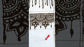 🌿 Easy Mehndi Border Design Tutorial | Beautiful Border Mehndi Design Step by Step #shorts