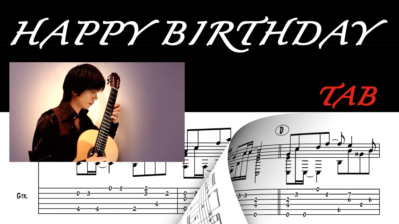 Tab Back Number Happy Birthday Fingerstyle Guitar Youtube