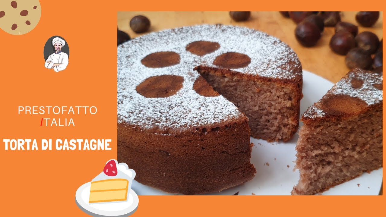 Torta di castagne, soffice e squisita! solo con polpa di castagne