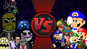 SMG4 vs DoodleMcNoodle TOTAL WAR! Cartoon Fight Club Fan Episode by @NoodleMcDoodle69420