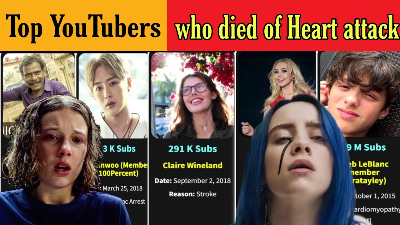Youtubers who died of Heart-attack 2005 - 2022  | FletchComparisions