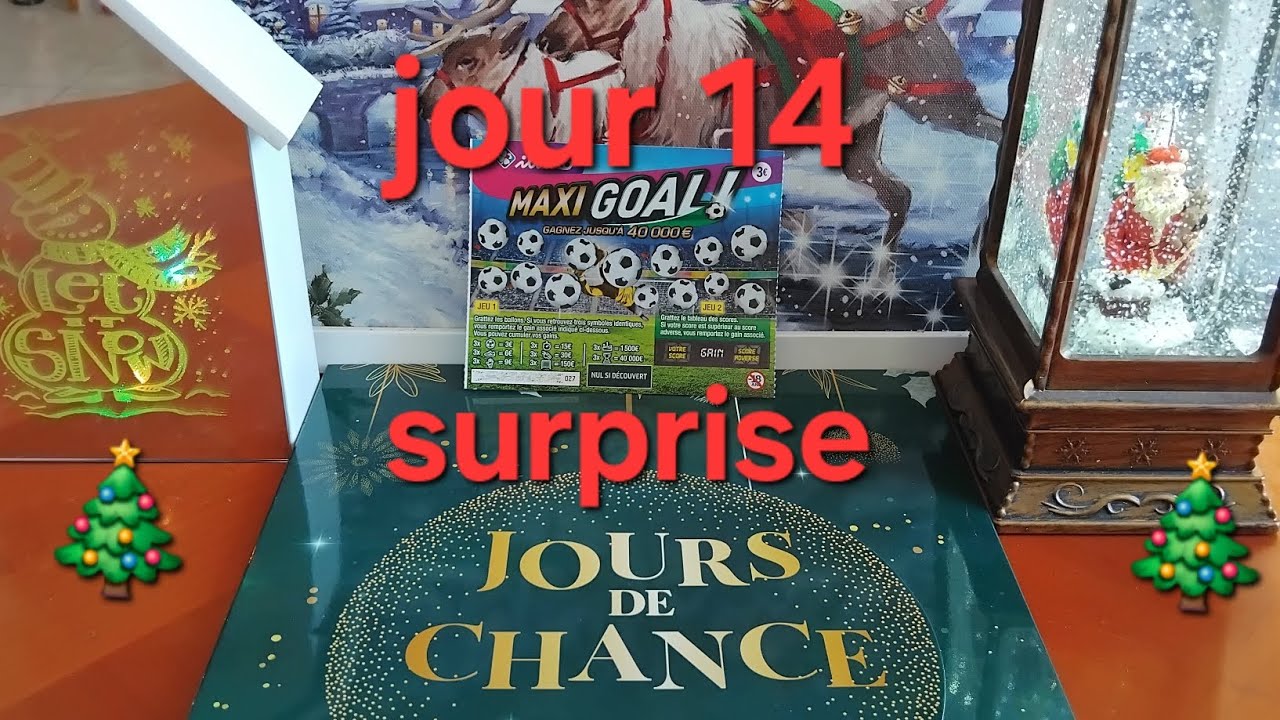 Calendrier de l'avent FDJ avec un maxi goal pour ce jour 14