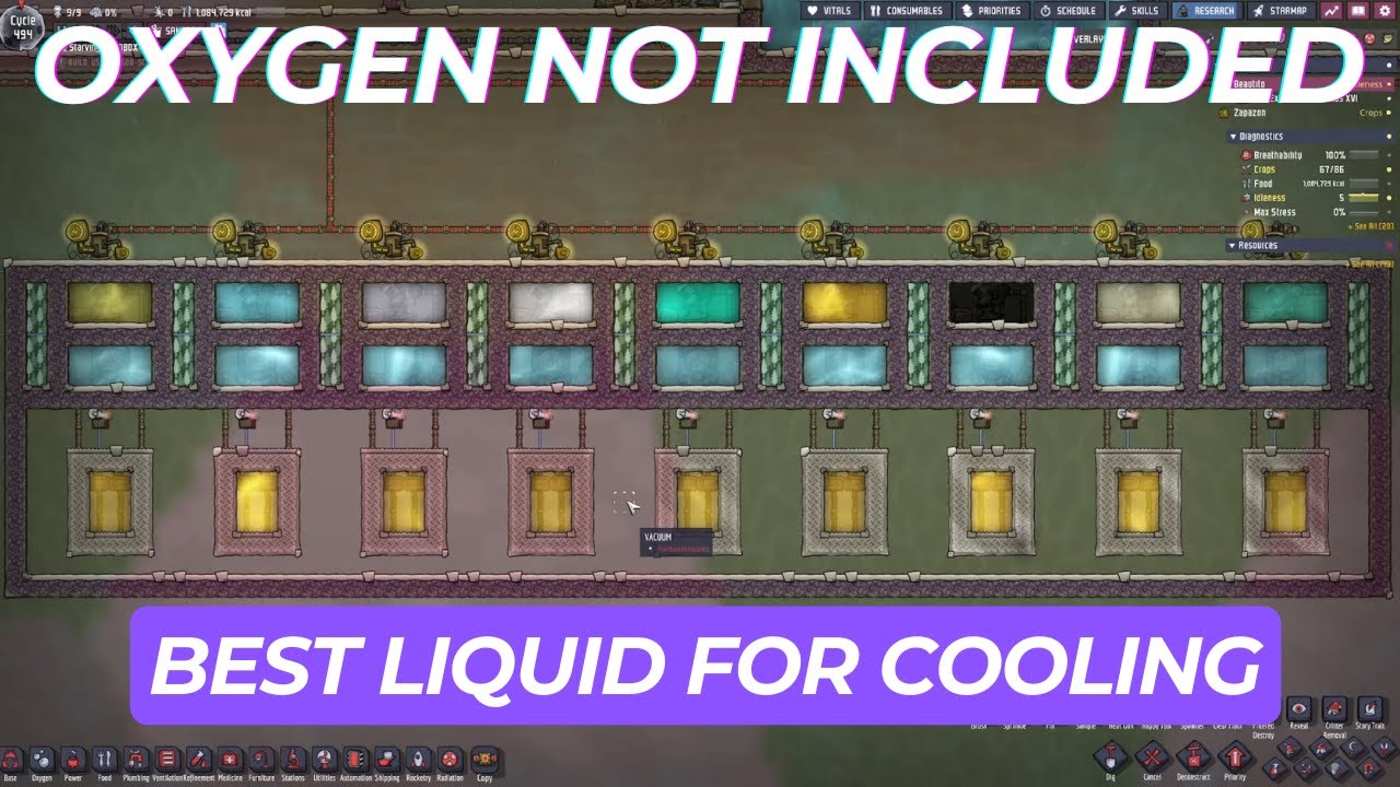 COOLING with the BEST LIQUID in Oxygen Not Included