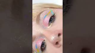 Rave Festival Look | Glitter Eye Makeup and Rainbow Liner Rave Festival Look | Glitter Eye Makeup and Rainbow Liner