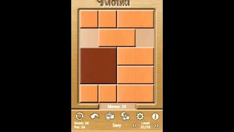 Klotski Easy Level 51 of 78 Par solution