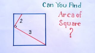 This Geometry Problem Looks Easy… But Can You Find the Square’s Area? 🤯 3 Square Geometry Problem And My Solution