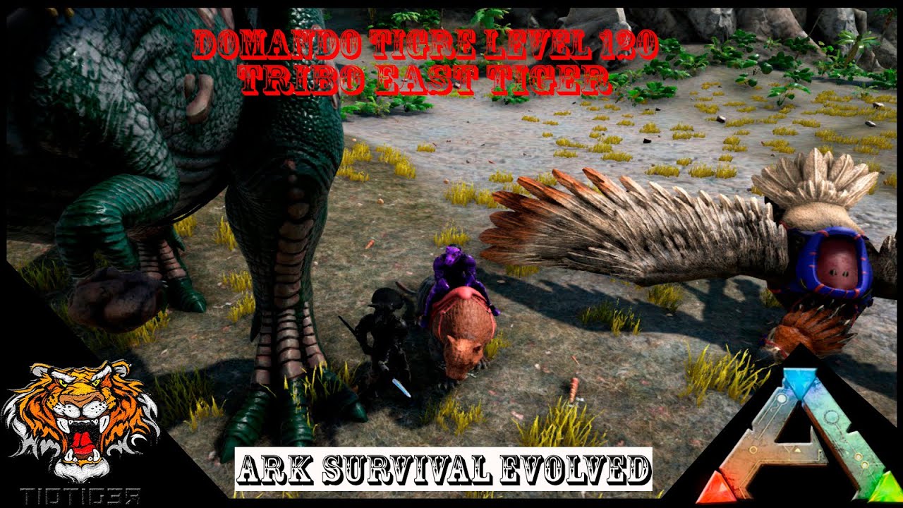 ARK Survival Evolved=Domando Tigre Level 120 - YouTube