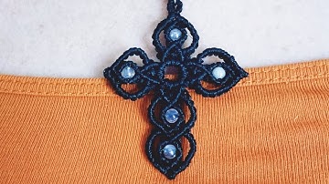 Macrame Cross Necklace. #handmade #macrame #necklace #cross #accessories