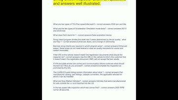 Smog Check Inspector Exam CA questions and answers well illustrated24 video