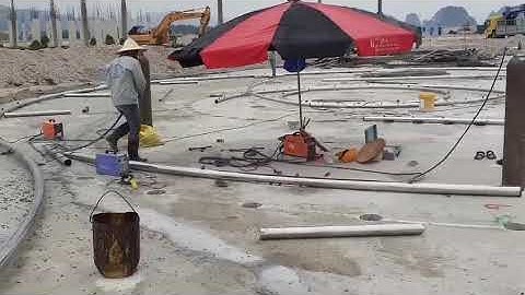 Thi công nhạc nước âm sàn tại khu đô thị Phương Đông - Vân Đồn