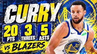 Stephen Curry 20 pts 3 threes 5 asts vs Blazers 2026 Preseason