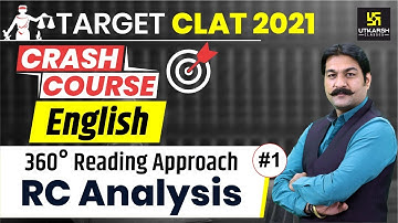 CLAT 2021 | Crash Course | Reading Comprehension Analysis | English By Dr. Hitendra Goyal Sir