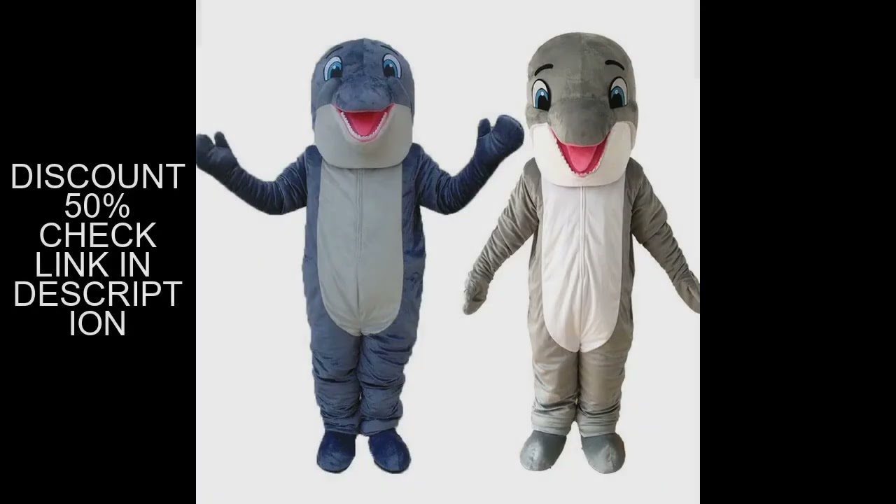 Dolphin Mascot Costumes Blue Fish Costumes Adults Christmas Halloween Outfit Fancy Dress Suit