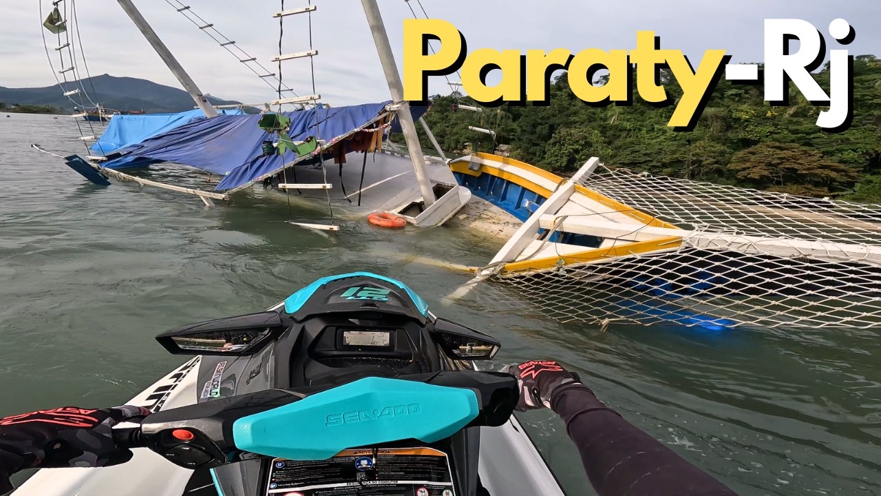 Travessia de Jet Ski de Angra dos Reis a Paraty | Praias, Ilhas, Barco Afundado e Dormi em Paraty!