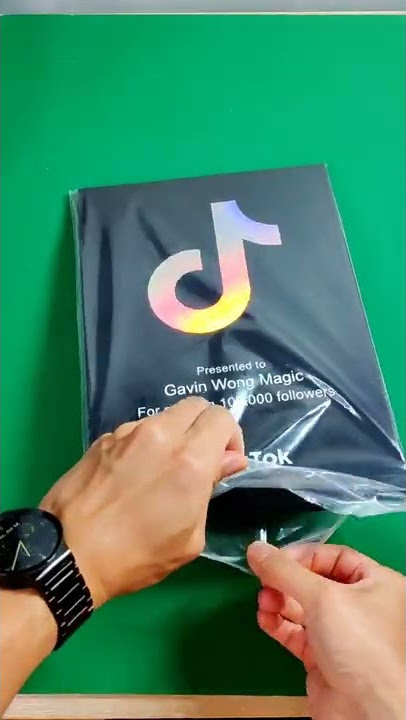 Unboxing my 100K FOLLOWERS Tiktok plaque! #asmr